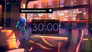 Lofi Productive House Majestic Coding Mix [30 Minute Timer]   | Animated with Python 