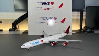 JC Wing 1:200 Airbus A340-600 Maleth Aero “Thank You NHS” Livery Unboxing