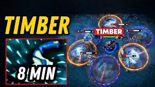 OMG 8Mins Blink Dagger Timbersaw 36Kills One Shot 1600XPM Dota 2