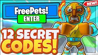 12 NEW SECRET *FREE PETS* CODES In Roblox Muscle Legends!