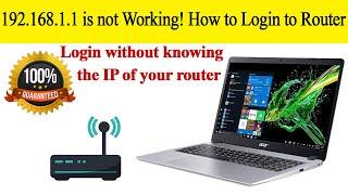 Router IP Address not opening - What is the default gateway IP address