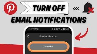 How to TURN OFF Email NOTIFICATIONS on Pinterest (2024)