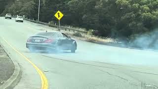 Mercedes Cls63 Amg drifting side ways #amg #shorts #drift burn out