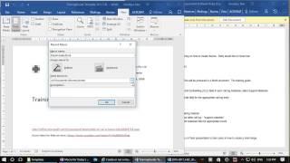 Macros in Word - Using a button and keyboard shortcut