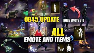 OB45 UPDATE NEW EMOTE AND ARRIVAL ANIMATION EMOTE COLLECTION REVIEW | FREE FIRE NEW EMOTE