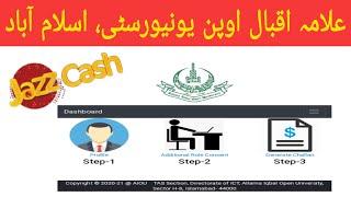 Allama Iqbal Open University Islamabad | AIOU Tutor Fees Payment by JazzCash