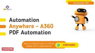 RPA - Automation Anywhere - A360 | PDF Automation with Automation 360