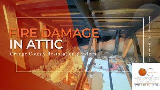 Fire & Smoke Damage Cleanup in Attic