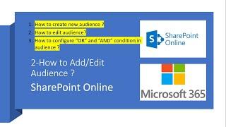 9 -User Profile- How to create Audience in SharePoint online