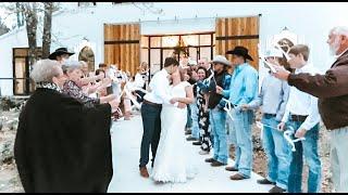 Brothers reaction is priceless as he walks his sister down the isle!!