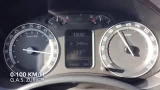 Skoda Octavia RS II 0-100 km/h acceleration