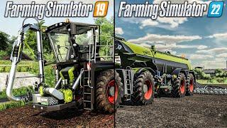 Farming Simulator 22 VS Farming Simulator 19 | Claas Xerion Saddle Trac, New Crops, ...