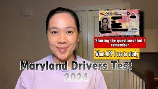 MARYLAND DMV DRIVERS PERMIT TEST 2024