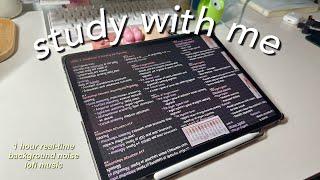  asmr study with me ~ 1 hour | ipad note taking, productive study, no music + background noise