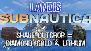 Shale Outcrop = Diamond, Gold & Lithium - Subnautica Guide ZP