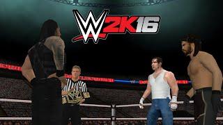 WWE 2K16 PSP Rollins vs Ambrose vs Reigns