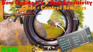 New Update 3.3Best Sensitivity Code + Control Settings Pubg Mobile/Bgmi Sensitivity 2024