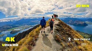 Virtual Run 4K - Roys Peak Scenery New Zealand - Virtual Running Video for Treadmill