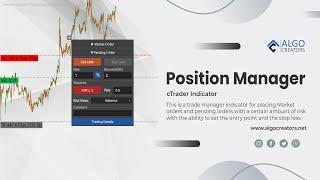 cTrader Trade manager indicator-Position Manager and Risk/Reward Calculator tool