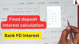 Bank Fixed deposit interest calculation| FD calculator calculation in tamil