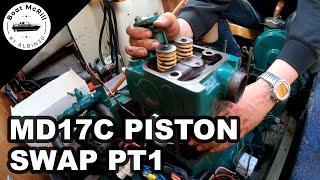 Swapping a piston and cylinder head on VP MD17C pt 1 of 2 - Boat McRill