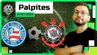 PALPITES DE FUTEBOL PARA O DIA 21 07 2024 + BILHETE PRONTO