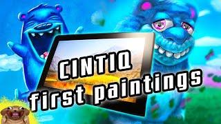 Cintiq HD FIRST PAINTINGS - AND REVIEW.  DO I LIKE IT???