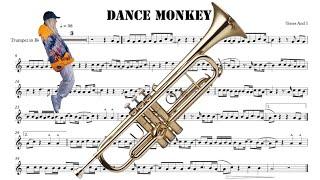 Dance Monkey, Tones And I sheet music for trumpet (ноты для трубы) in Bb