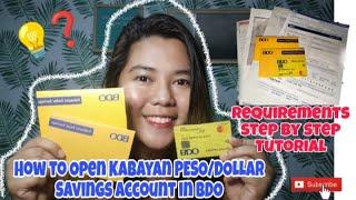 #StepbyStep #Howto Open #Kabayan Dollar Savings account in #BDO Important Reminders &  Requirements