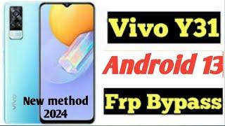 VIVO U31 FRP BYPASS WITHOUT PC || Vivo Frp bypass android 13 without pc new method 2024
