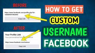 How to get Custom Username on Facebook from Smartphone easily/Create Facebook Customs Profile Link