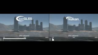 First comparison of Vulkan API vs OpenGL ES API on ARM