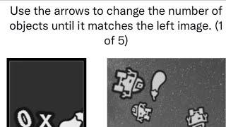 Microsoft Captcha | Use the Arrow to change the number of object until it matches the left image