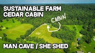 Cabin on 25 ac, Barndominium, Barn house, Sustainable Farm, Man Cave, Real Estate Land for sale