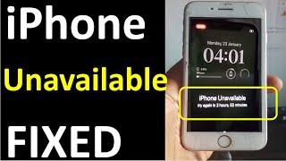 What is iPhone Unavailable || How to Fix iPhone it.