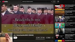 Hand Reacts to the National Anthem of Germany