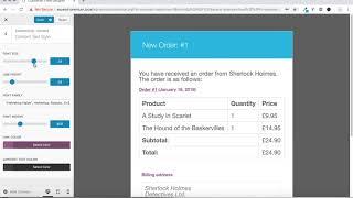 Customize WooCommerce Emails - Kadence Woo Email Designer Preview