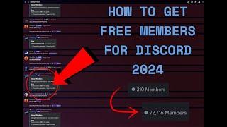 How To Get Free Discord Members in 2024 *TUTORIAL AND LINK DESCRIPTION* (.gg/farmmembers)