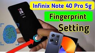 Infinix note 40 pro 5g fingerprint screen lock | fingerprint lock setting in Infinix note 40 pro 5g