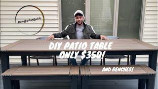 DIY Patio Table (with Trex decking)! | Plans Available!