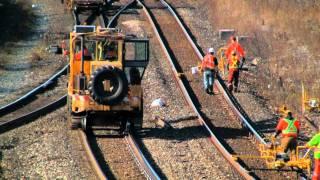 M.O.W Crews Repair and Replace Rails as Trains Pass By at The Junction [HD]