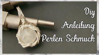 Diy Schmuck Anleitung/ Perlen Anhänger aus Draht selber machen/ Drahtschmuck Tutorial /für Anfänger