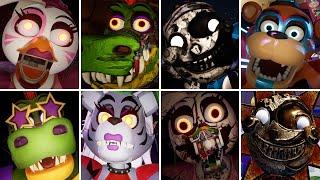 FNAF Security Breach - New RTX Retexture Animatronics Jumpscares