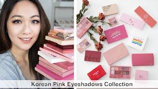 My Korean Eyeshadow Palettes Collection| PINK COLOUR EDITION