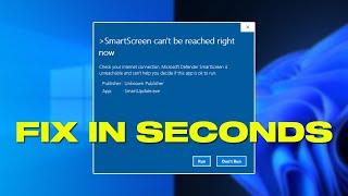 Fix SmartScreen Can't Be Reached Right Now In Windows 10/ 11 | Disable SmartScreen