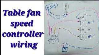 Table fan speed controller wiring