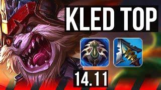 KLED vs RUMBLE (TOP) | 69% winrate, 6/1/5 | KR Challenger | 14.11