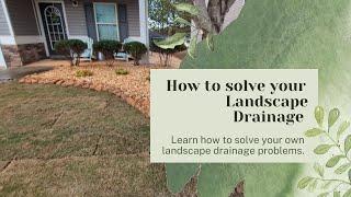 Landscape Drainage Solution by Brooks Landscaping | River Rock Boarder | Sod | Decorative Gravel