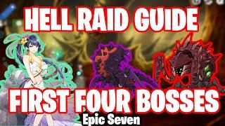HELL RAID DETAILED GUIDE - First FOUR Bosses - Epic Seven Guide
