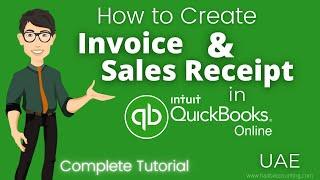 How to Record Invoice and Sales Receipt In Quickbooks Online | with UAE VAT